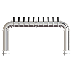 Beer Tower 10 Tap Stainless Pass-Thru ARCADIA 10, Glycol