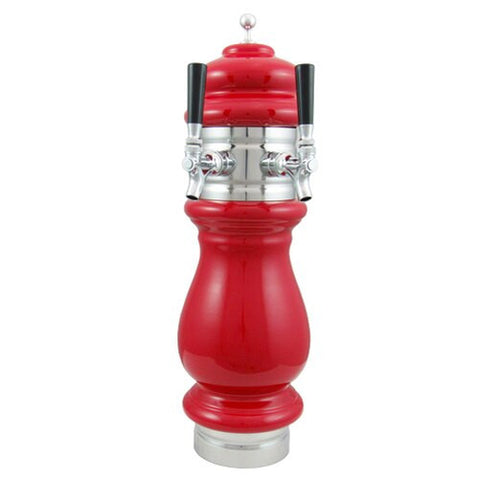 Image of Ceramic Draft Beer Tower SILVA 2 Tap - Air Cooled