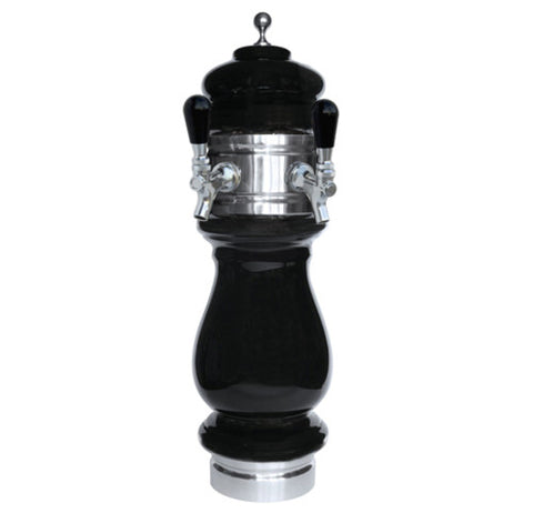 Image of Ceramic Draft Beer Tower SILVA 2 Tap - Air Cooled