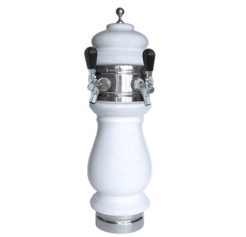 Image of Ceramic Draft Beer Tower SILVA 2 Tap - Air Cooled