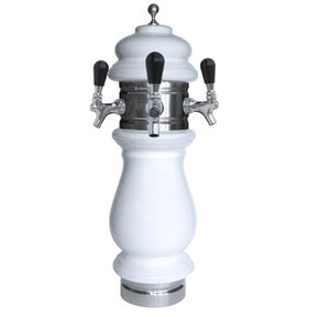 Ceramic Draft Beer Tower SILVA 3 Tap - Air Cooled