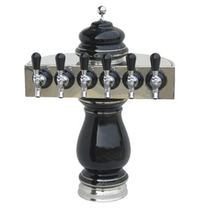 Ceramic Draft Beer Tower SILVA 6 Tap - Glycol cooled