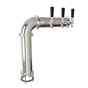Beer Tower 3 Tap Stainless Elbow-style PERSEY 3, Glycol