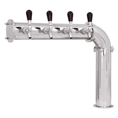 Beer Tower 4 Tap Stainless Elbow-style PERSEY 4, Glycol