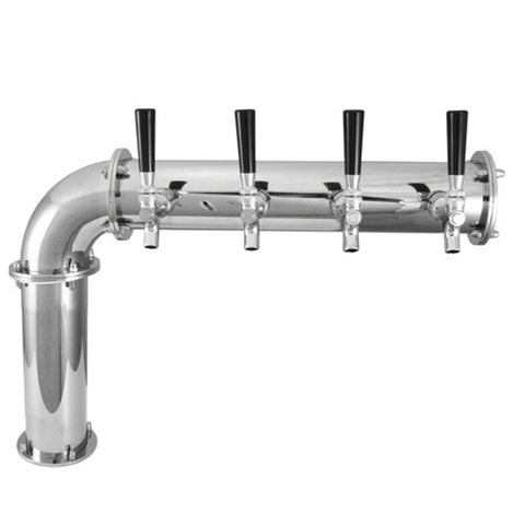Image of Beer Tower 4 Tap Stainless Elbow-style PERSEY 4, Glycol