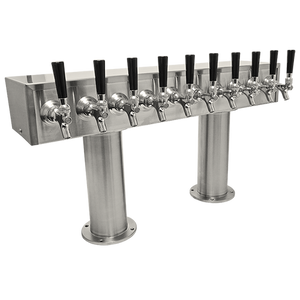 Beer Tower 10 Tap Pass-Thru, 4 Inch Pedestal, Air