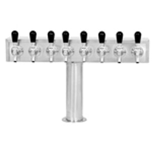 Beer Tower 8 Tap American T-Box, 4 Inch Pedestal, Glycol