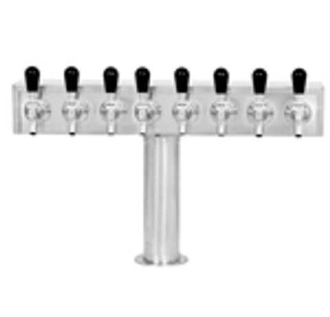 Beer Tower 8 Tap American T-Box, 4 Inch Pedestal, Glycol