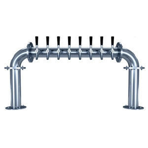 Biergarten "U" - 8 304 Faucets - Polished Stainless Steel - Glycol Cooled