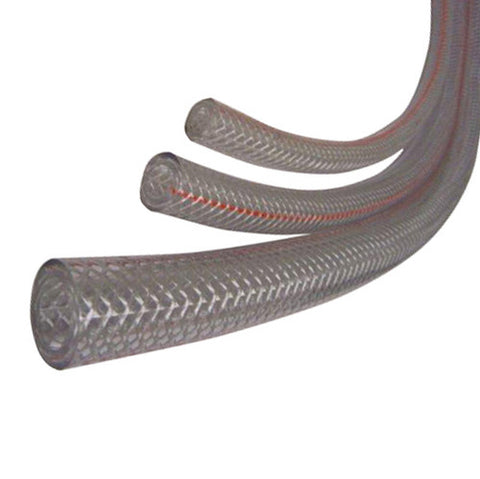 100' coil, 5/16" ID, clear braided tubing