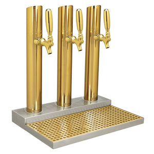 Skyline Tower w/o Rinser, 3 Faucet, PVD Brass