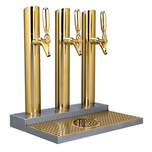 Skyline Beer Station, 3 Faucet, Stainless Steel, PVD Brass