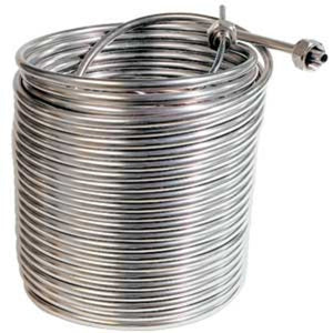 Stainless Steel Cooling Coil, Left Hand, 120' x 3/8" O.D.