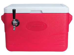 30 Qt. 50' Coil Cooler - 1 Faucet, Red