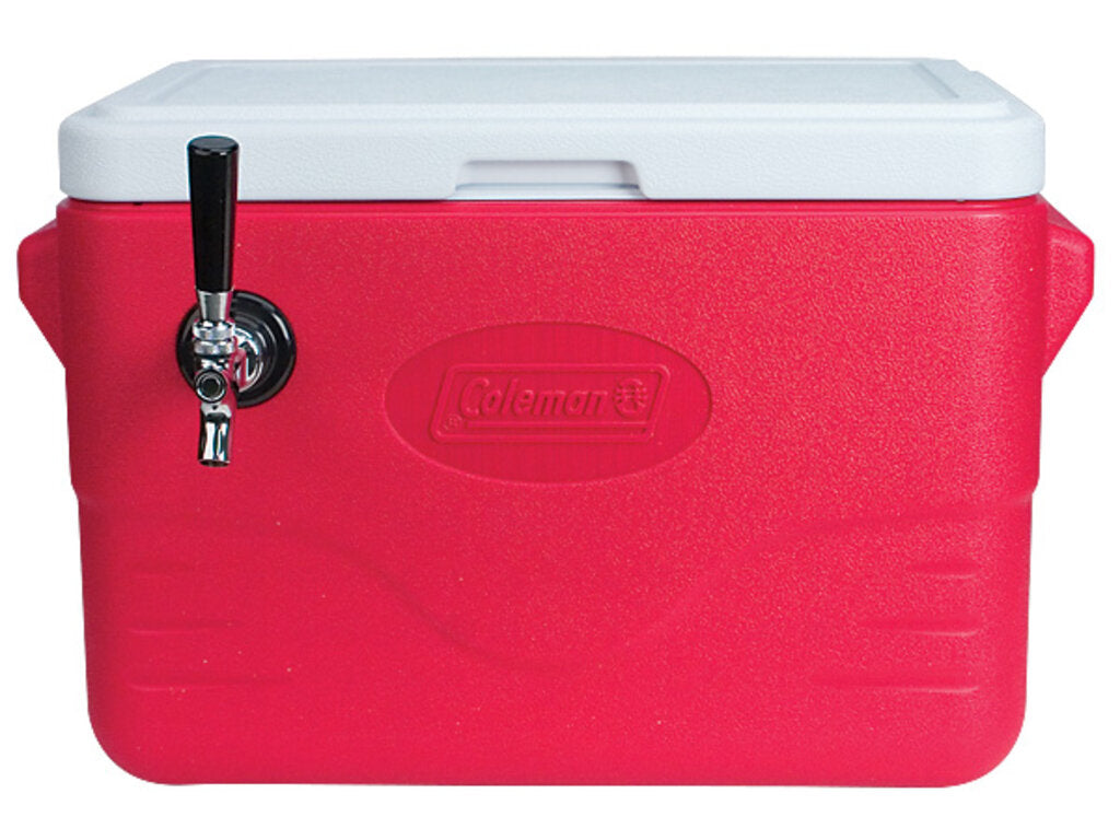 30 Qt. Coil Cooler - 1 Faucet, Red