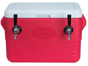 30 Qt. Coil Cooler - 2 Faucet, Red