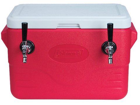Image of 30 Qt. Coil Cooler - 2 Faucet, Red