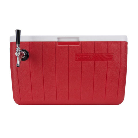 Image of 48 Qt. Coil Cooler - 1 Faucet, Red - 304 SS