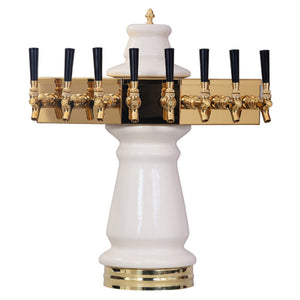 Vienna Ellipse Ceramic Tower, 8 Faucet
