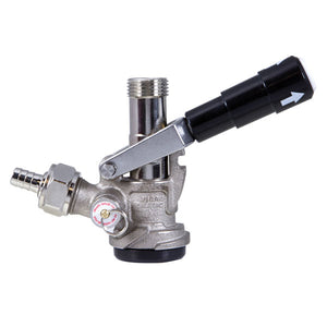 Economy Lever Coupler, Black Handle, American "D" System, Brass Body, 304 Stainless Steel Probe