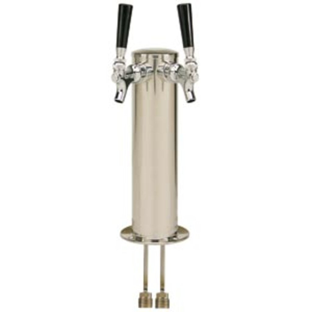3" Column - 2 Faucets - Polished Stainless Steel - Air Cooled