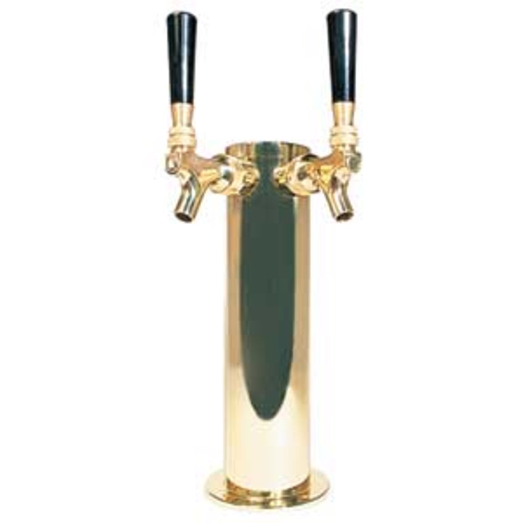 3" Column - 2 Faucets - PVD Brass - Glycol Cooled