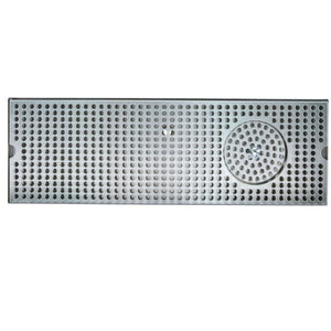 20" Stainless Steel Glass Rinser Drain Tray, 4-8 Faucets