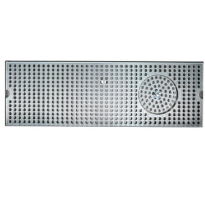 24" Stainless Steel Glass Rinser Drain Tray, 4-8 Faucets
