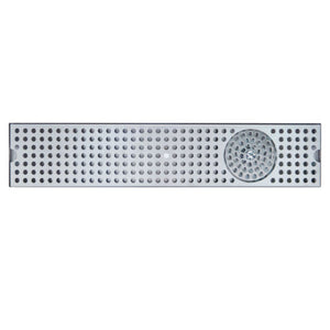 36" Stainless Steel Surface Mount Glass Rinser Drain Tray, w/ Drain