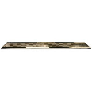 45" SS/PVD Brass Surface Mount Drain Tray, w/ Drain Nipple