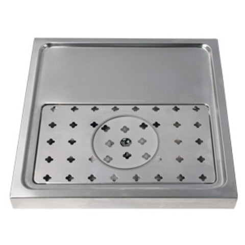 15-3/4" Stainless Steel Glass Rinser Drain Tray, 1-2 Faucets