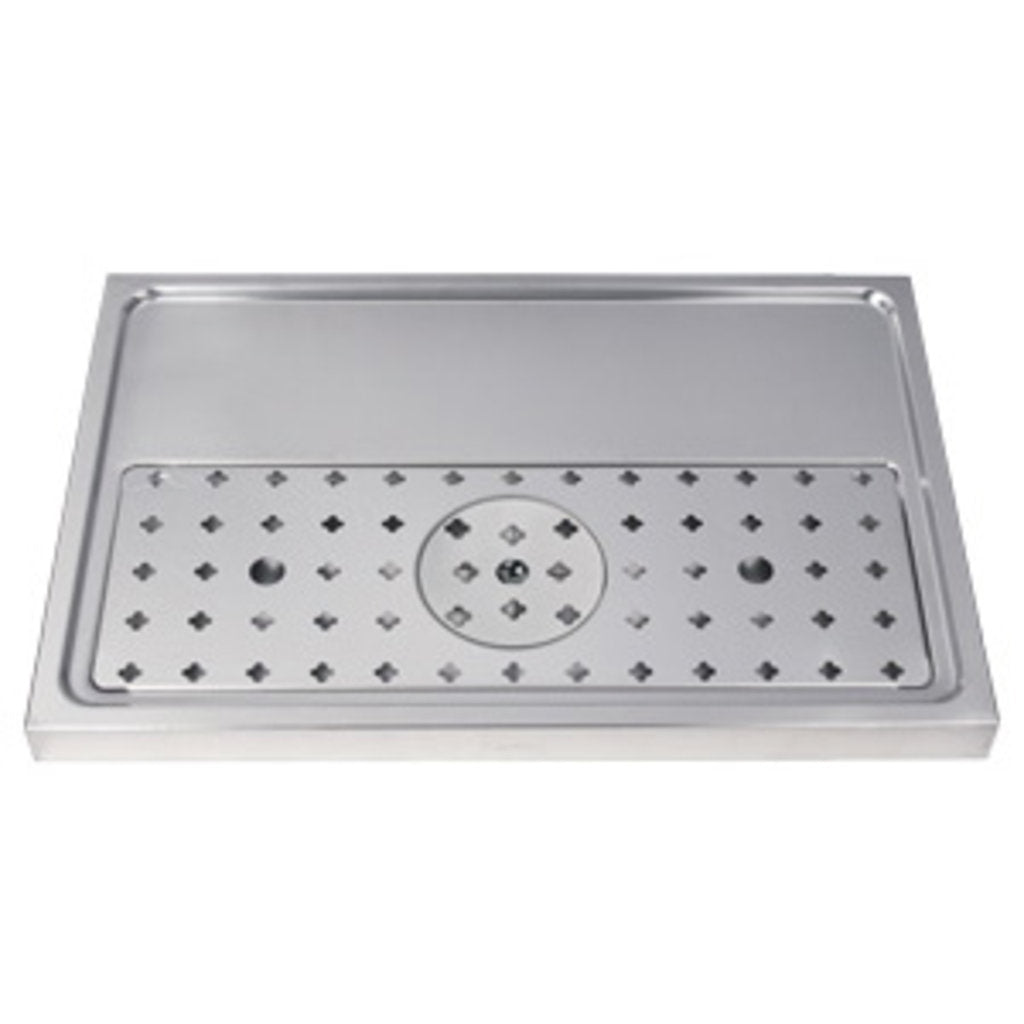 23-5/8" Stainless Steel Glass Rinser Drain Tray, 2-4 Faucets