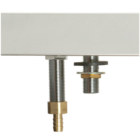 Image of 59" Stainless Steel Glass Rinser Drain Tray, 12-14 Faucets