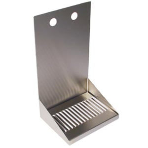 8" Stainless Steel Wall Mount Drain Tray - 2 Faucet