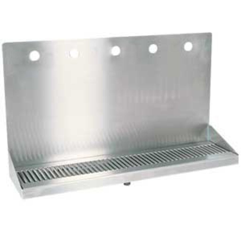 24" Stainless Steel Wall Mount Drain Tray - 5 Faucet