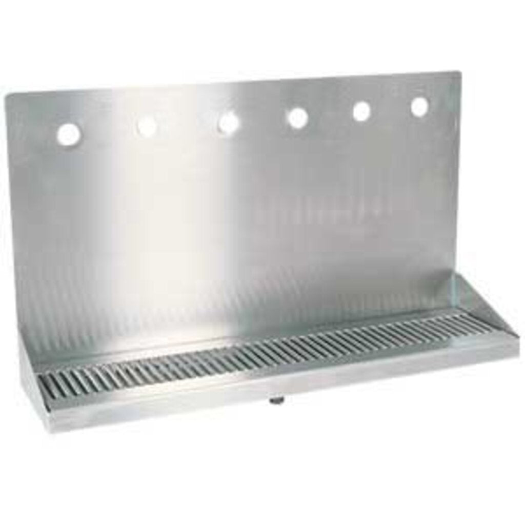 24" Stainless Steel Wall Mount Drain Tray - 6 Faucet