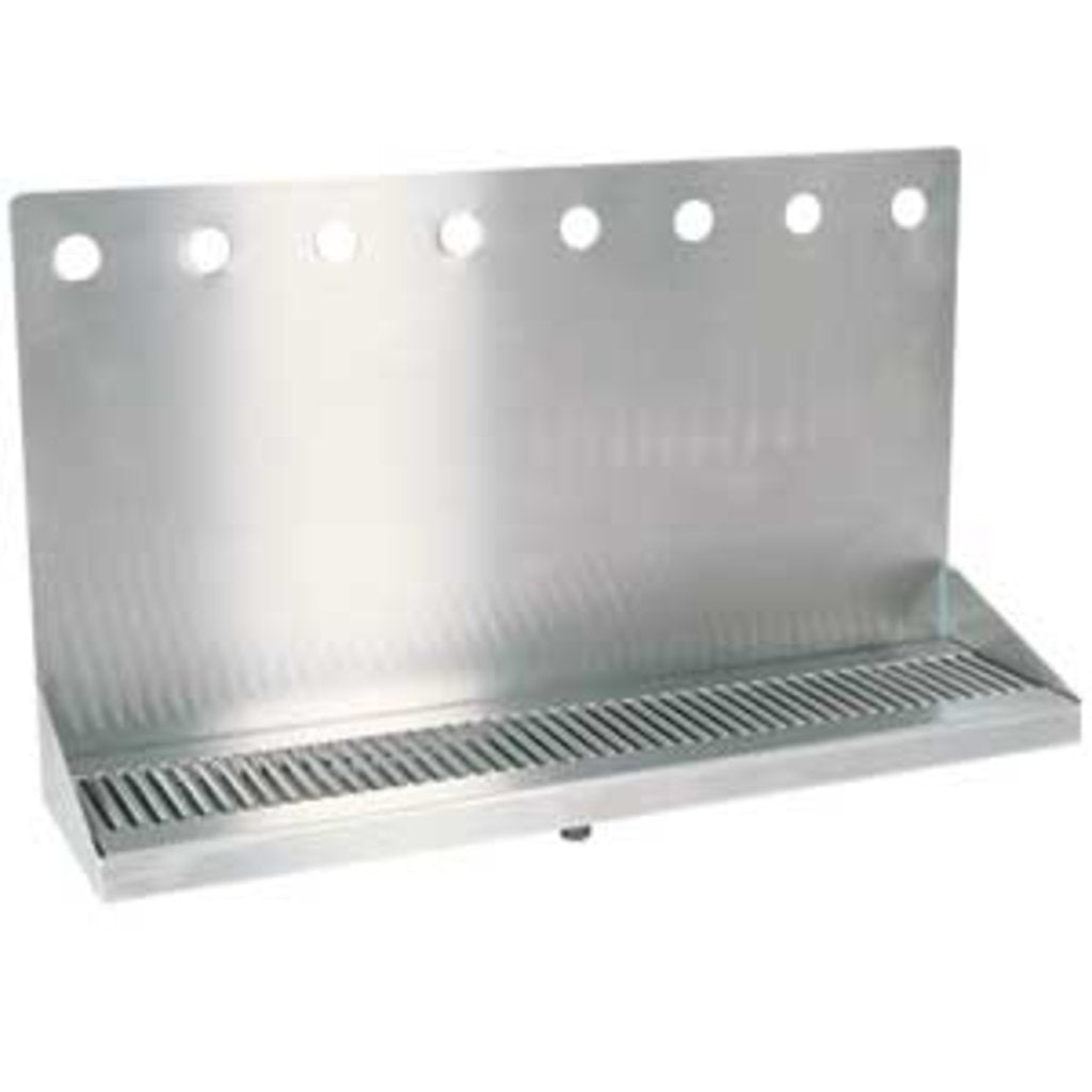 24" Stainless Steel Wall Mount Drain Tray - 8 Faucet