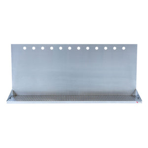 36" Stainless Steel Wall Mount Drain Tray - 12 Faucet - 3" Center - 18" High