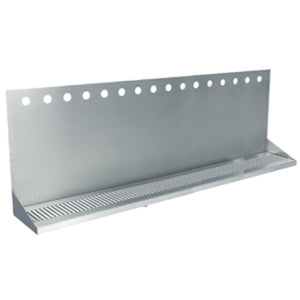 48" Stainless Steel Wall Mount Drain Tray - 16 Faucet - 3" Center