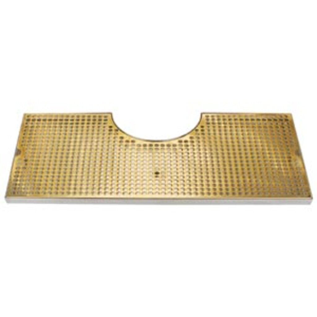 Surface Mount Drip Tray - 7 7/8" Cut-Out SS/PVD Brass
