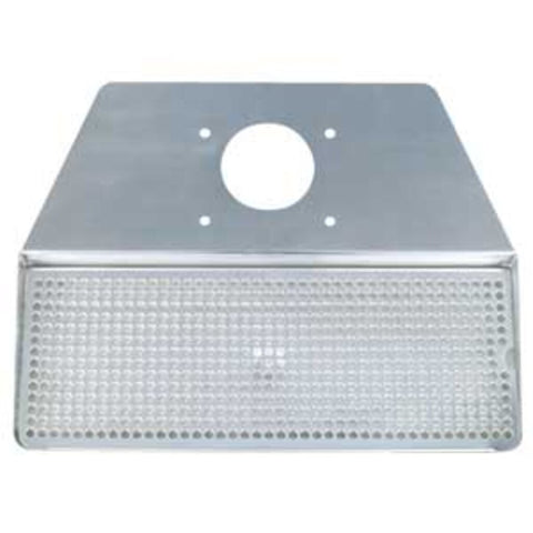 Image of Wrap Around Mushroom Draft Beer Tower Drip Tray, Polished Stainless Steel, With Drain