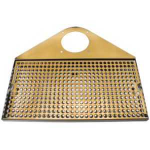 Draft Beer Tower Drip Tray, SS/PVD Brass, With Drain