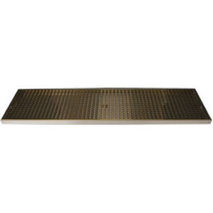 Surface Mount Drip Tray, 33" x 8", Stainless Steel Tray with PVD Grid
