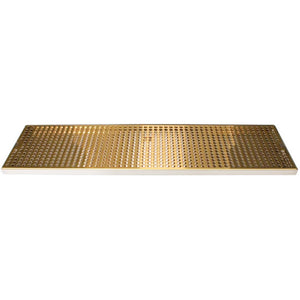 Surface Mount Drip Tray, 36" x 8", Stainless Steel Tray with PVD Grid