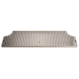 28" Stainless Steel Surface Mount Drain Tray, w/ Drain