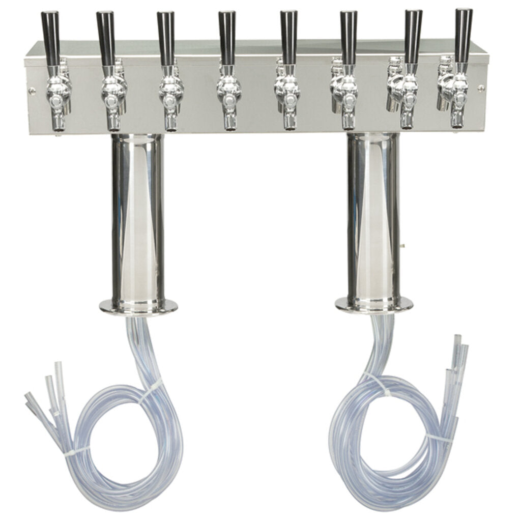 Pro-Line Tower Conversion - Double Pedestal - 8 Faucets - Polished Stainless Steel