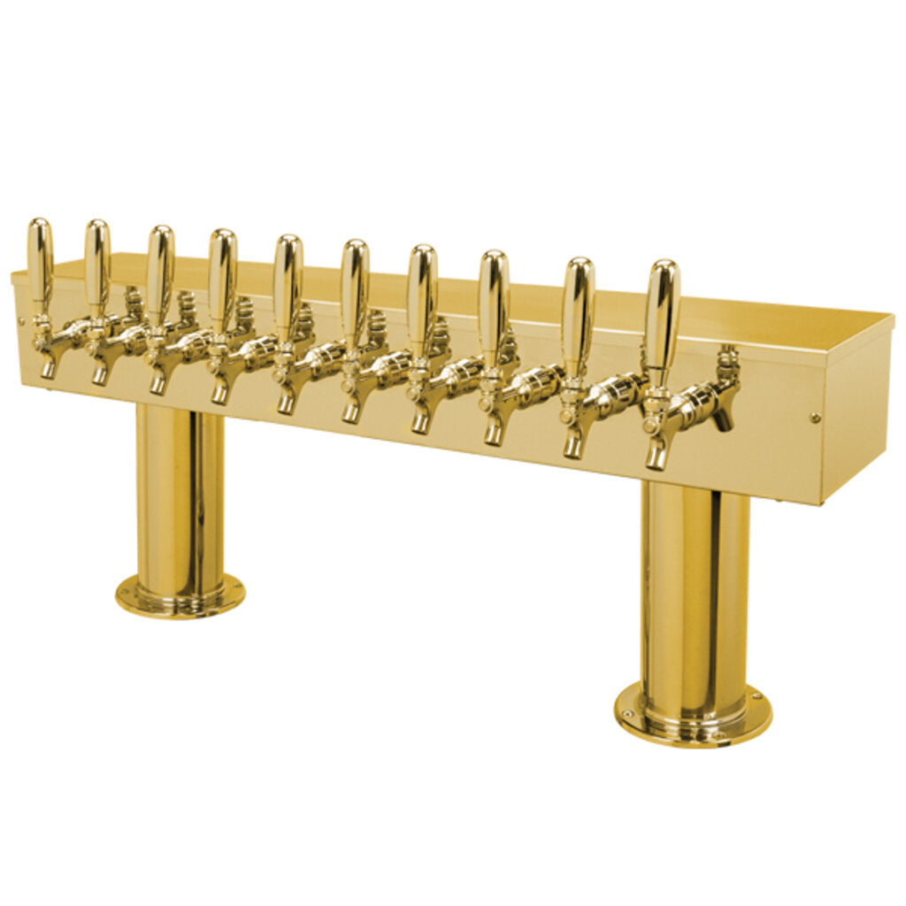 Double Pedestal - 10 304 Faucets - PVD Brass - Glycol Cooled