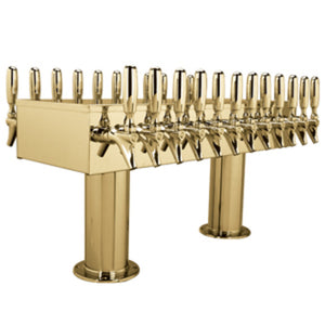 Double Service Tower - 24 304 Faucets - 3" Center - PVD Brass - Glycol Cooled
