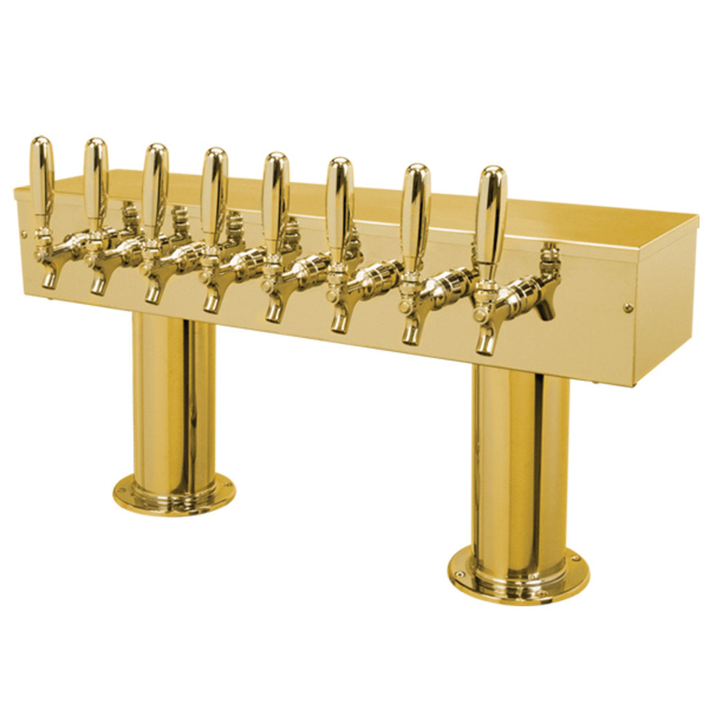 Double Pedestal - 8 Faucets - PVD Brass - Air Cooled