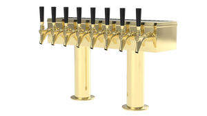 Double Pedestal - 8 304 Faucets - PVD Brass - Glycol Cooled